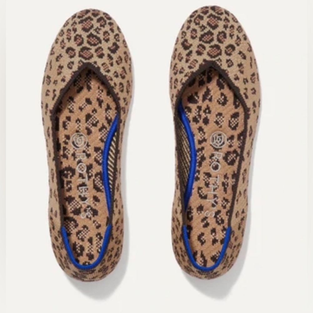 Women’s 10 Leopard Print, round toe, Rothy’s - EUC